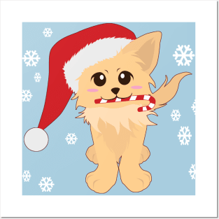 Christmas Puppy Posters and Art